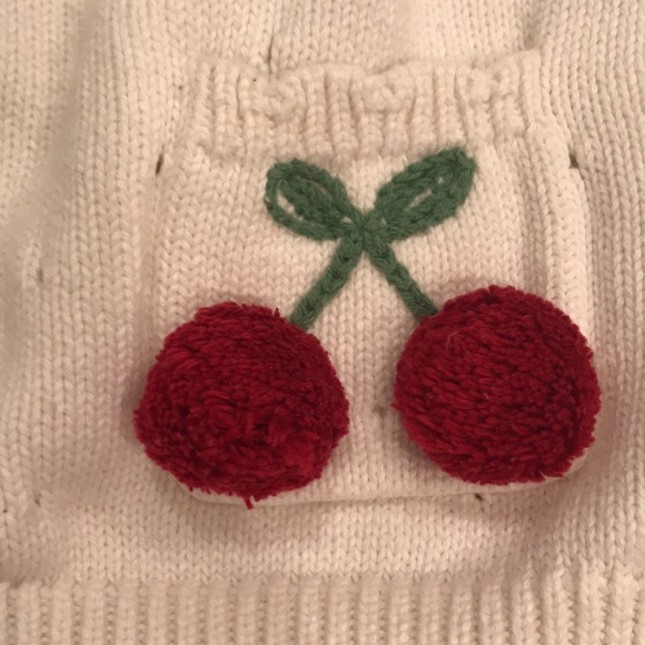 Gymboree Girls short-sleeve sweater with cherry poms - Picture 3 of 6